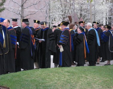 Academic doctors prior to graduation at Brigham Young University, Utah, United States
