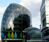 Business and shopping centre in Eurovea in Bratislava, Slovakia