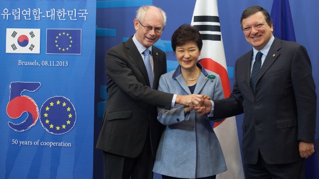 Herman Van Rompuy, Park Geun-hye and José Manuel Barroso